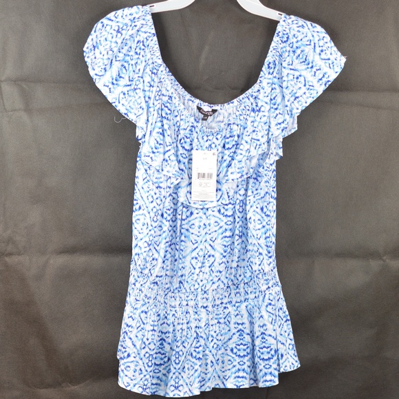 Light and Airy Blue & White Top NWT SZ L - Picture 1 of 5